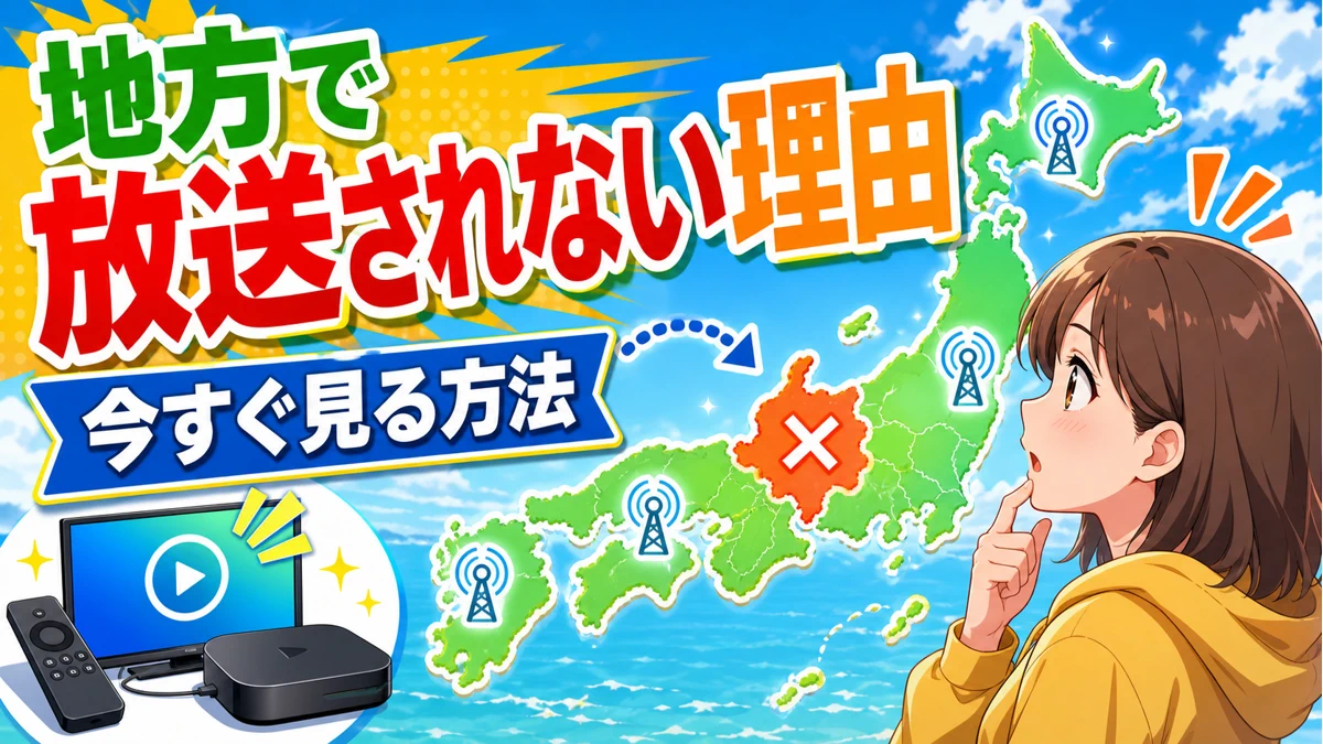 地方でアニメが放送されない時の見る方法【2026年版】