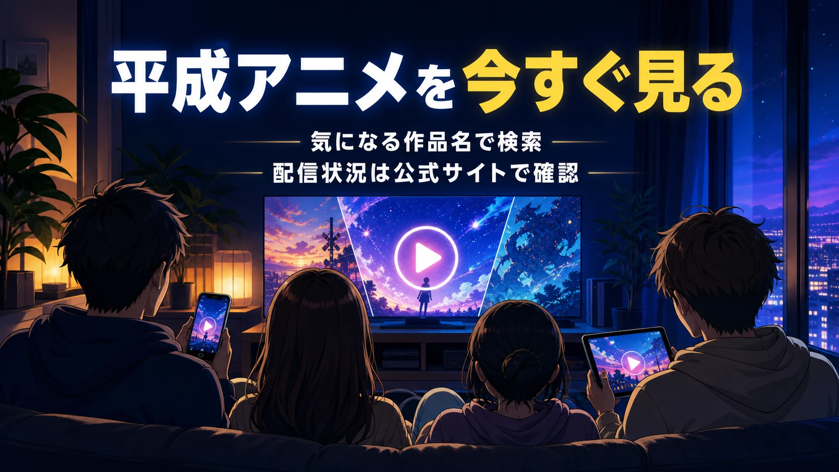 平成アニメを今すぐ見るための配信先確認ガイド