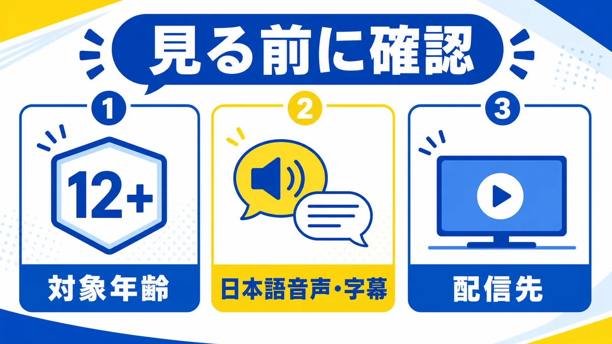 アメリカアニメを見る前に対象年齢 日本語音声 字幕 配信先を確認