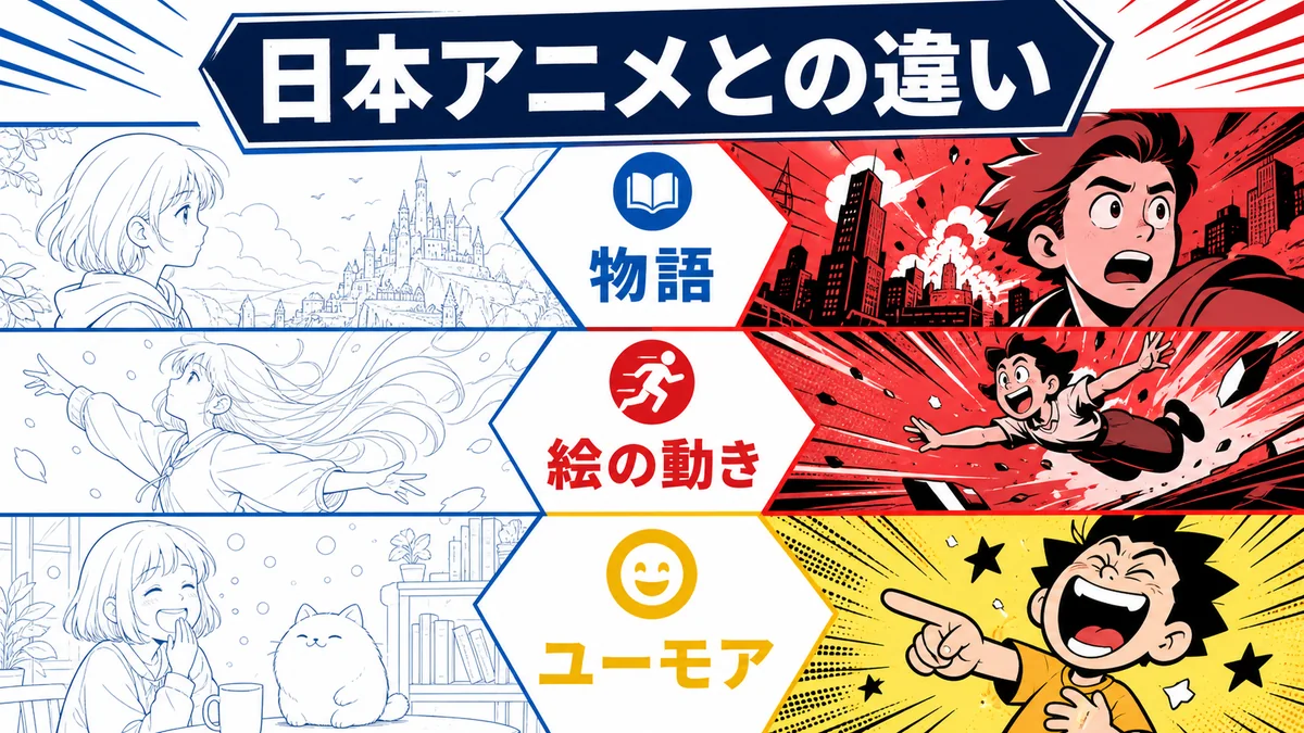 日本アニメとアメリカアニメの違い 物語 絵の動き ユーモア