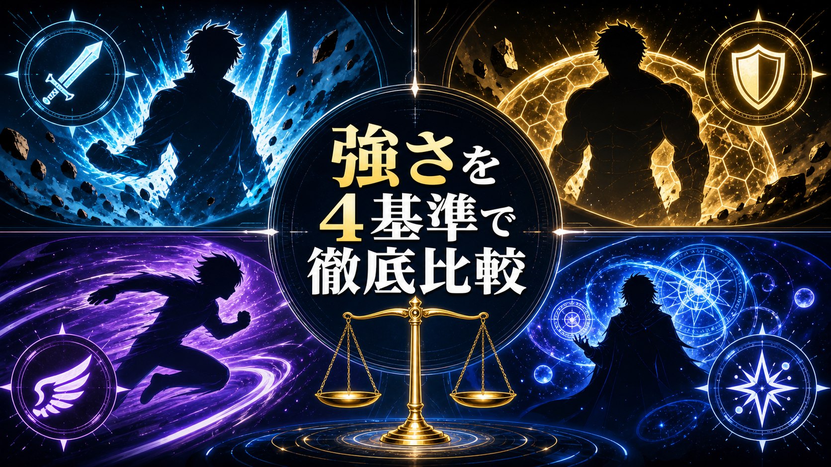 アニメ最強キャラを強さの4基準で徹底比較