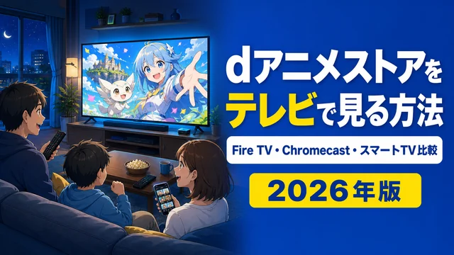 dアニメストアをテレビで見る方法 Fire TV Chromecast スマートTV比較 2026年版