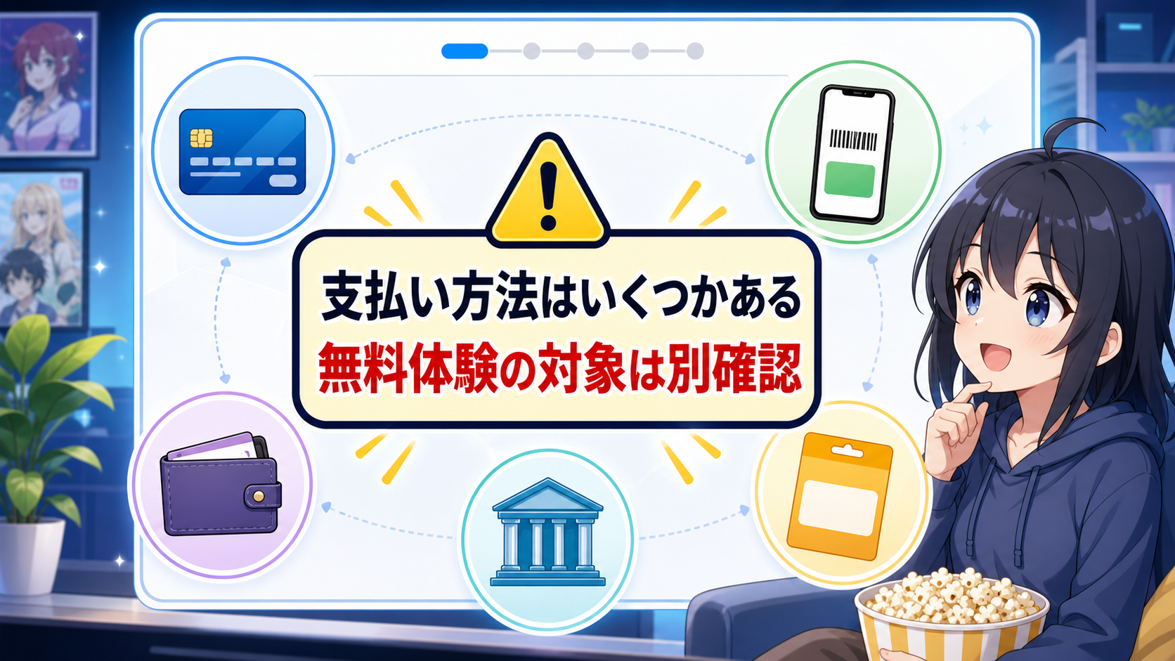 DMM TVの支払い方法を比較する図解